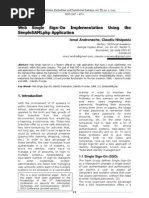 Download Web Single Sign-On Implementation by  Journal of Mobile Embedded and Distributed Systems JMEDS SN76367713 doc pdf