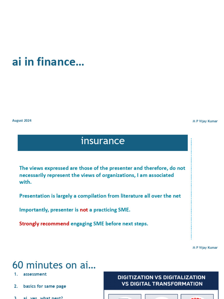Ai in Finance | PDF | Artificial Intelligence | Business