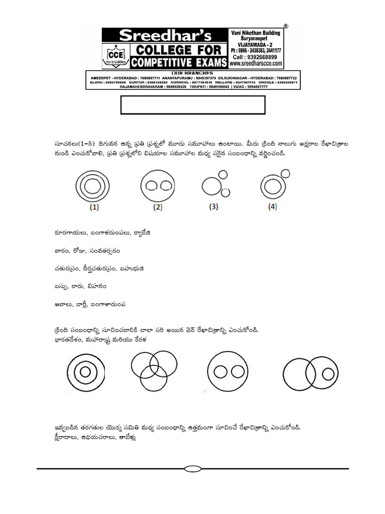 Reasoning - Logical Venn Diagrams | PDF