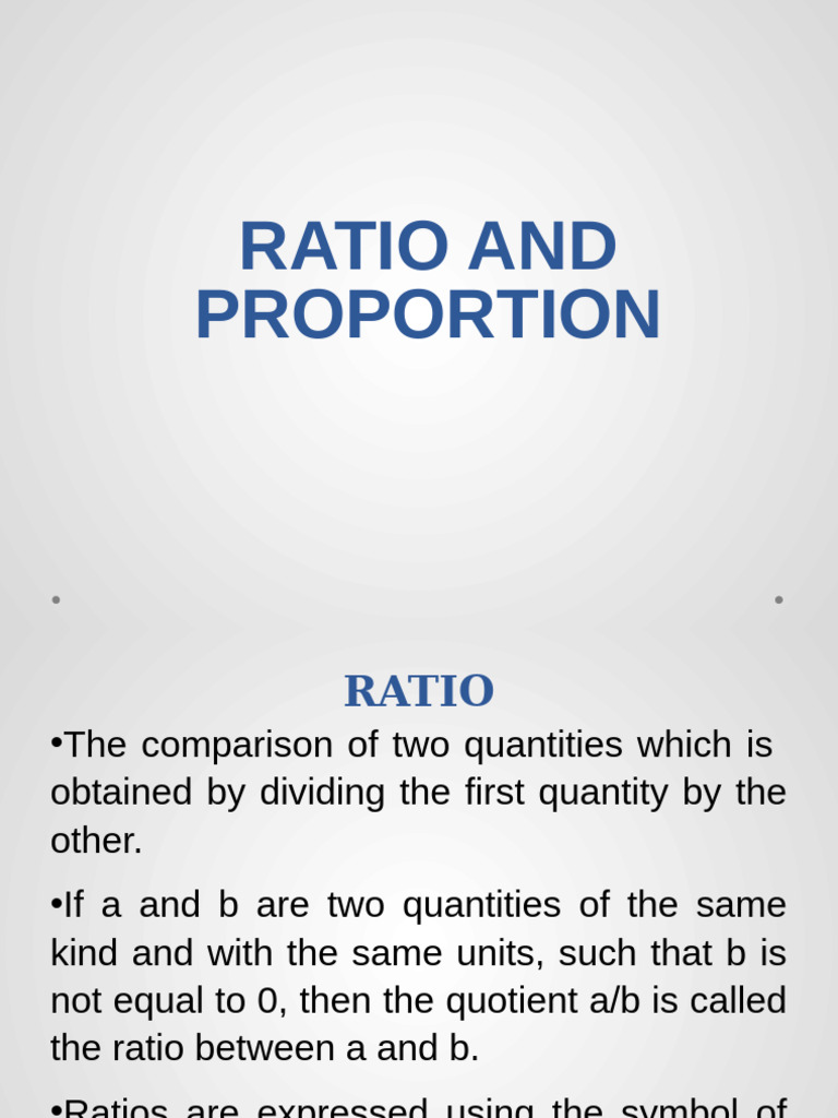 Bm3 Ratio and Proportion Copy 3 | PDF
