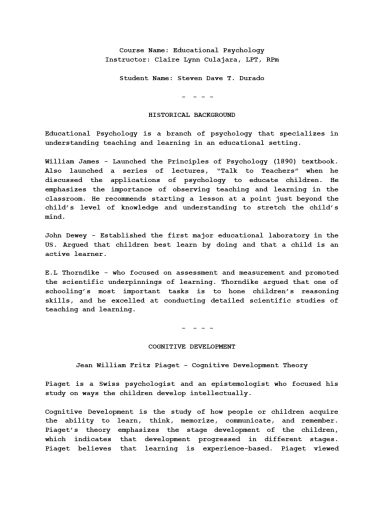 PSY 324 Notes | PDF