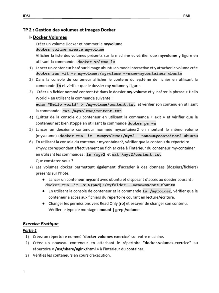 Tp2 docker pdf