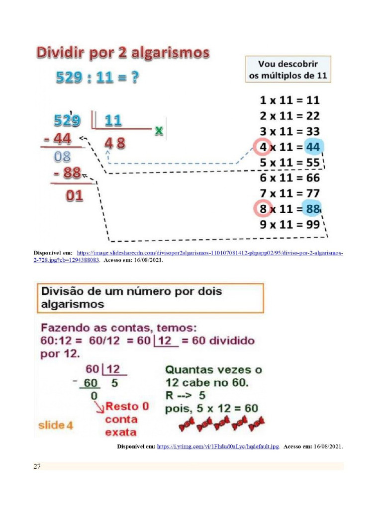 Divisão Com Divisor de 2 Algarismos | PDF