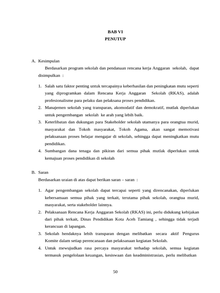 RKS BAB VI Penutup | PDF | Career & Growth