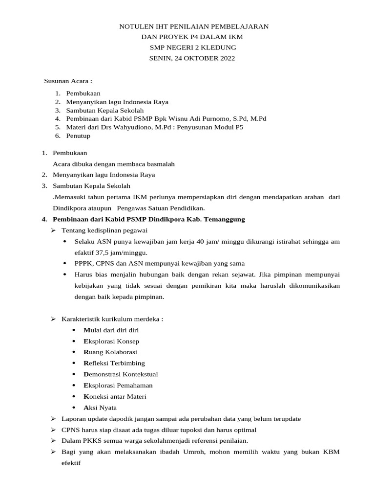 Notulen 1 | PDF