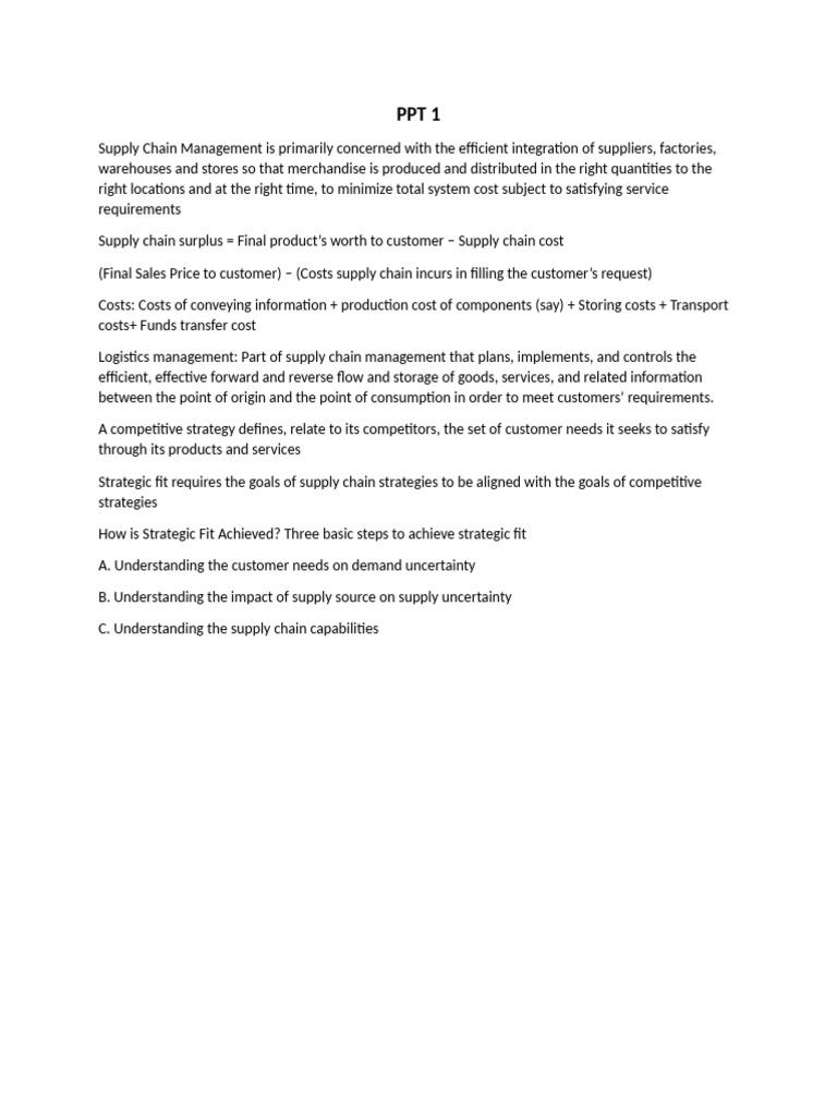 Scm short notes ppt 1 pdf
