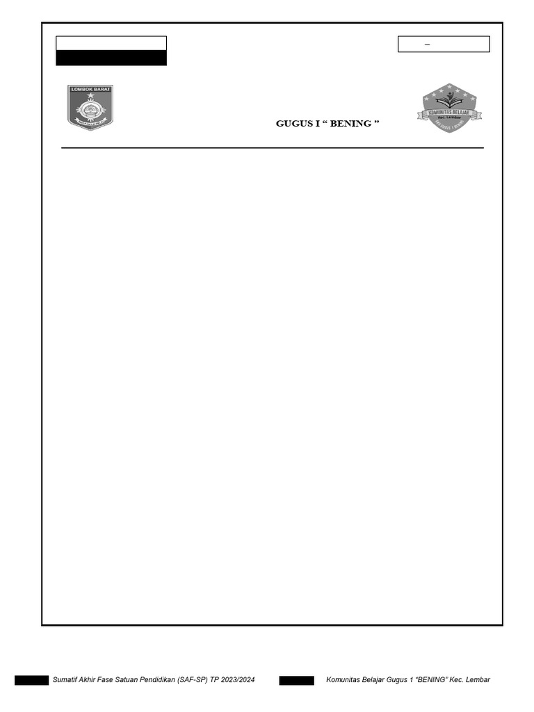 SBDP - Soal Saf SP 2024 | PDF