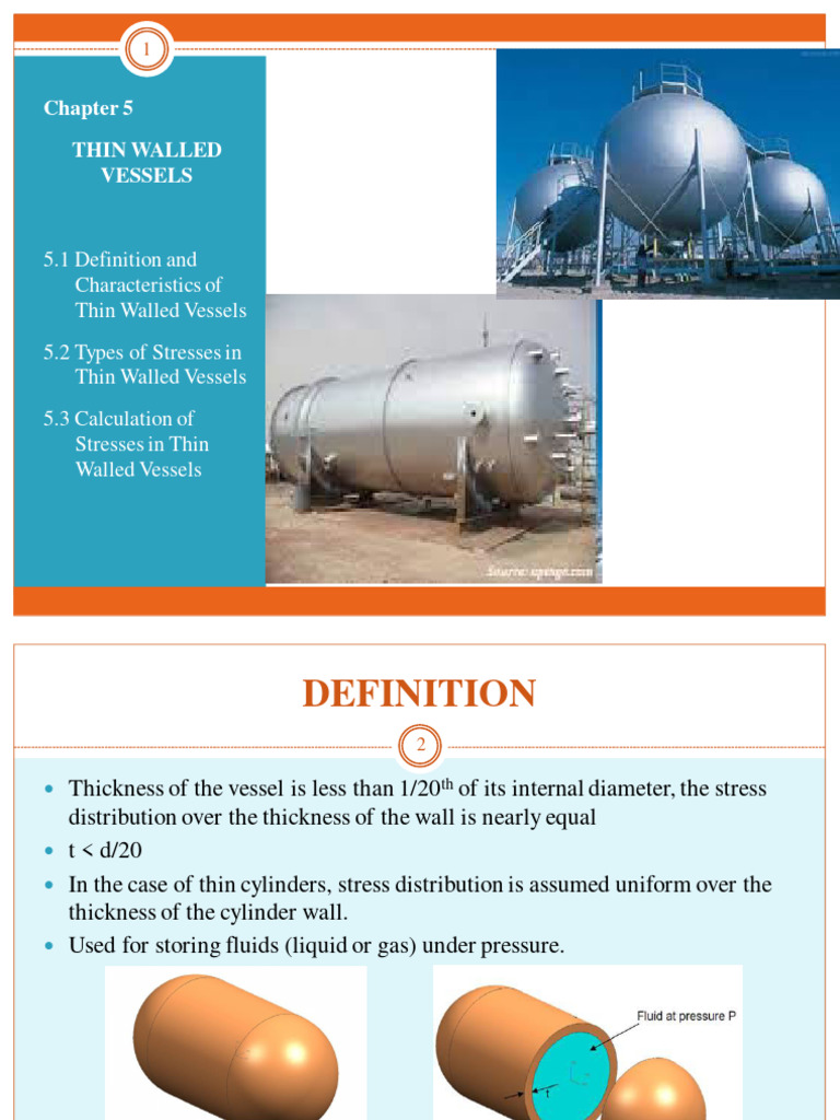 Thin Walled Vessels IOE | PDF
