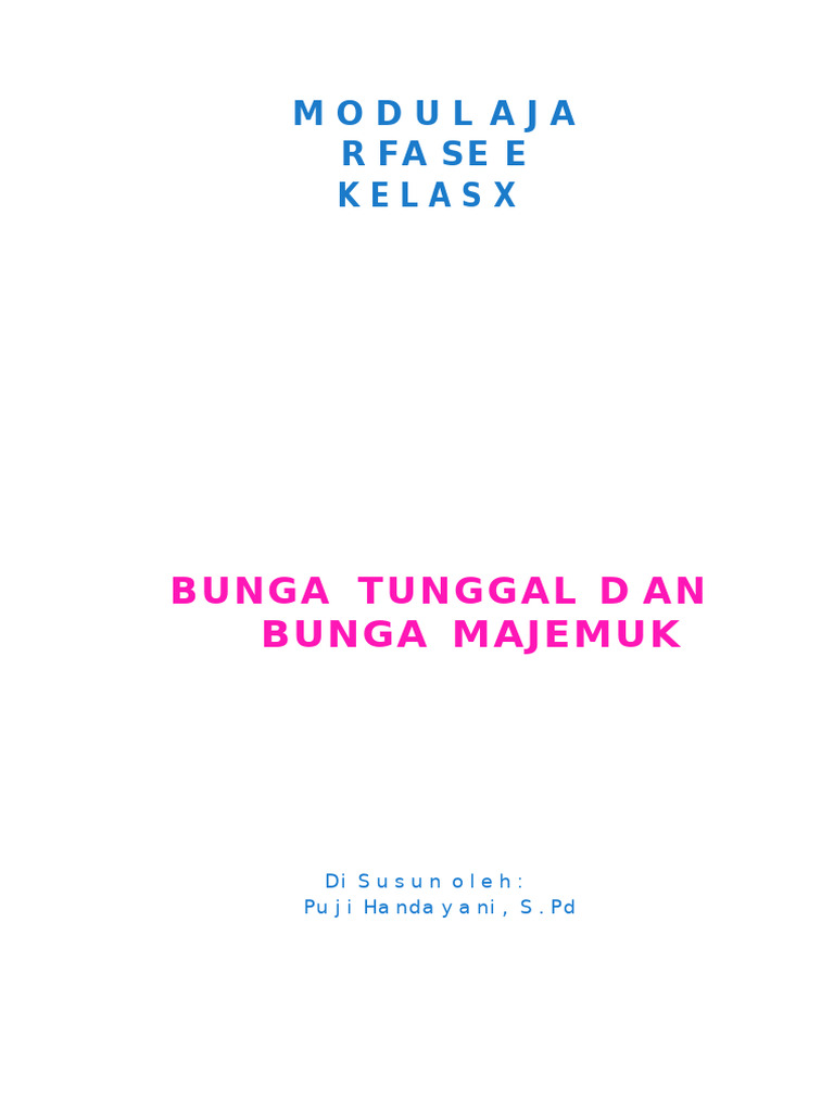 Modul Ajar Matematika Bunga Tunggal Dan Bunga Majemuk Fase F Pdf