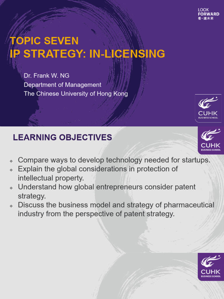 T7 - IP Strategy | PDF | Patent | Intellectual Property
