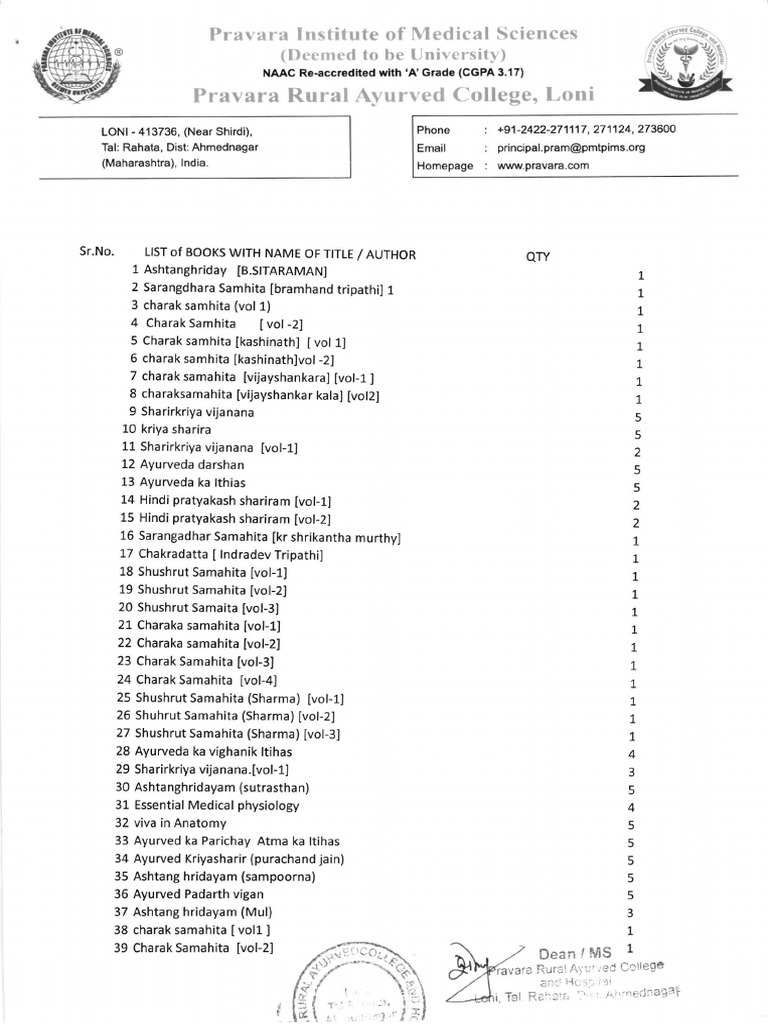 List of books of library pdf