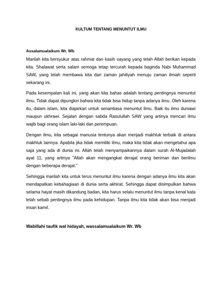 Kumpulan Kultum | PDF