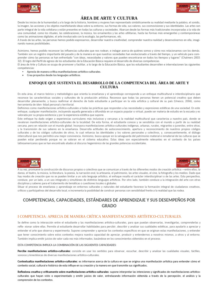Area de Arte y Cultura | PDF
