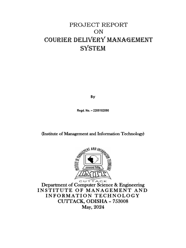 Courier Delivery Management System (Soumya Ranjan Sutar) 2205102090 | PDF