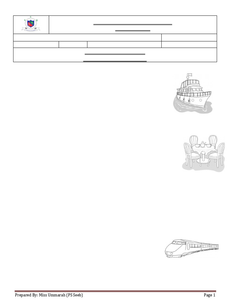 Revision Worksheet 2 Grade 5 Pdf