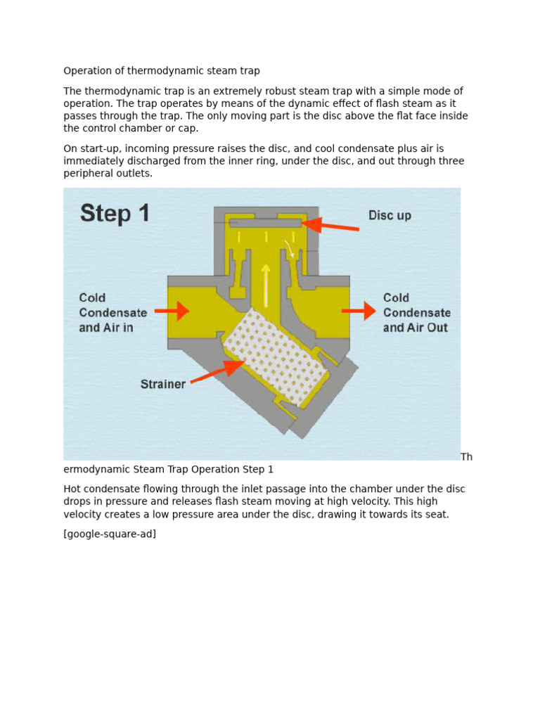 Thermodynamic Steam Trap Pdf