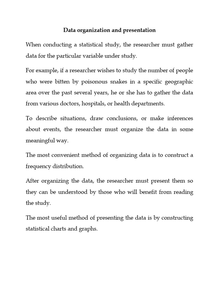 Organizing and Presenting Data Effectively | PDF | Histogram | Skewness