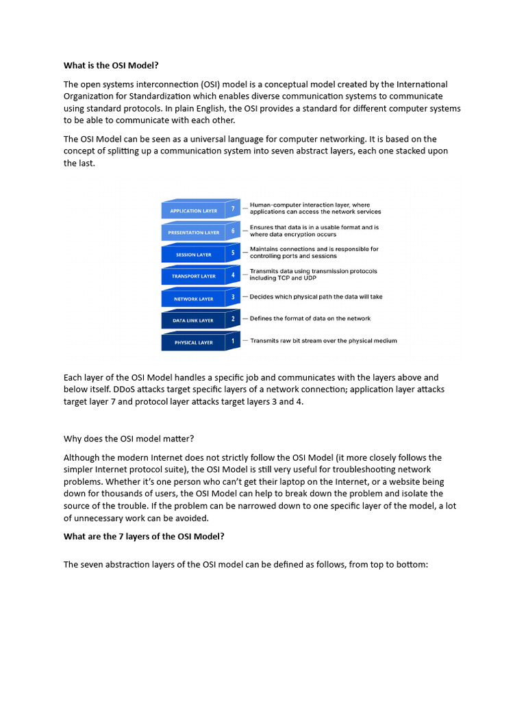 What Is The OSI Model? | PDF