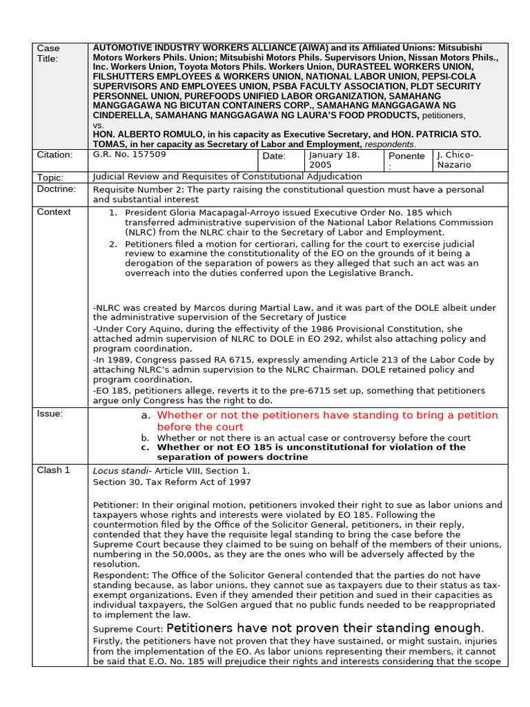 Aiwa vs romulo pdf