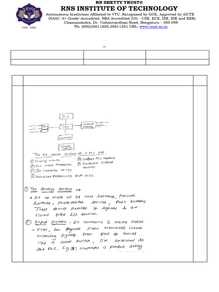 IA 1 - Scheme &Solution-21EI63 | PDF
