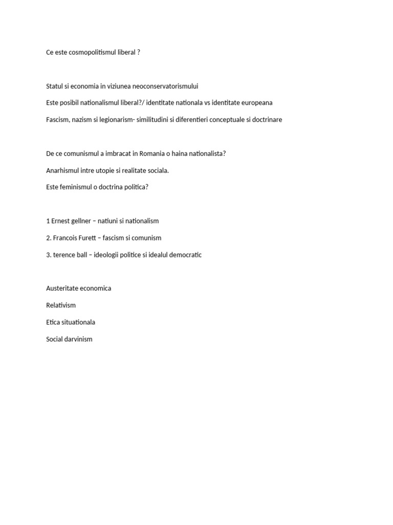 Ce Este Cosmopolitismul Liberal Pdf