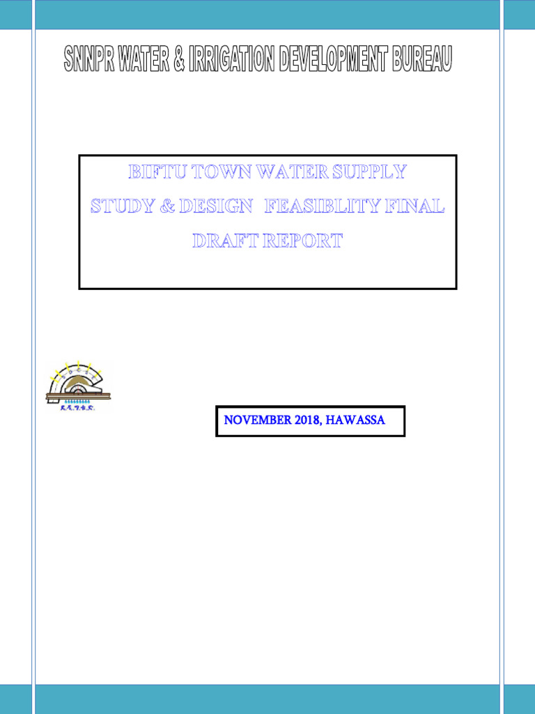 Biftu Town Water Supply Project Final Draft Report | PDF