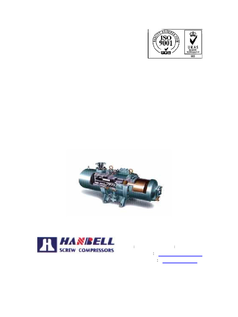 Hanbell RC Series Compressor Manual | PDF | Electrical Connector ...