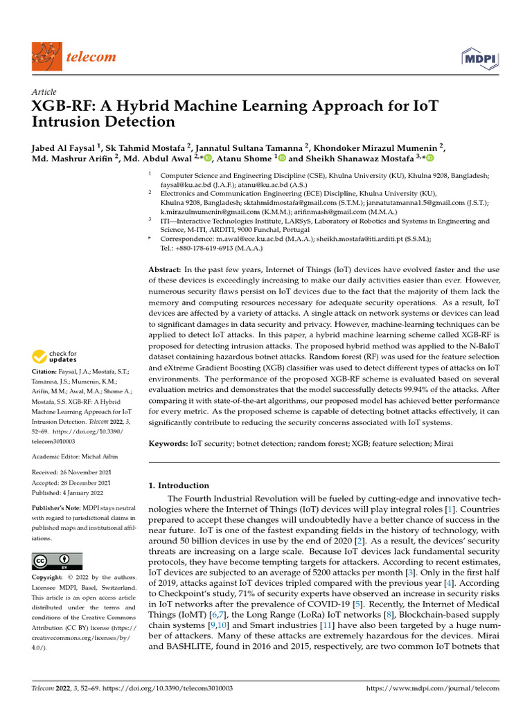 XGB-RF: A Hybrid Machine Learning Approach For Iot Intrusion Detection ...
