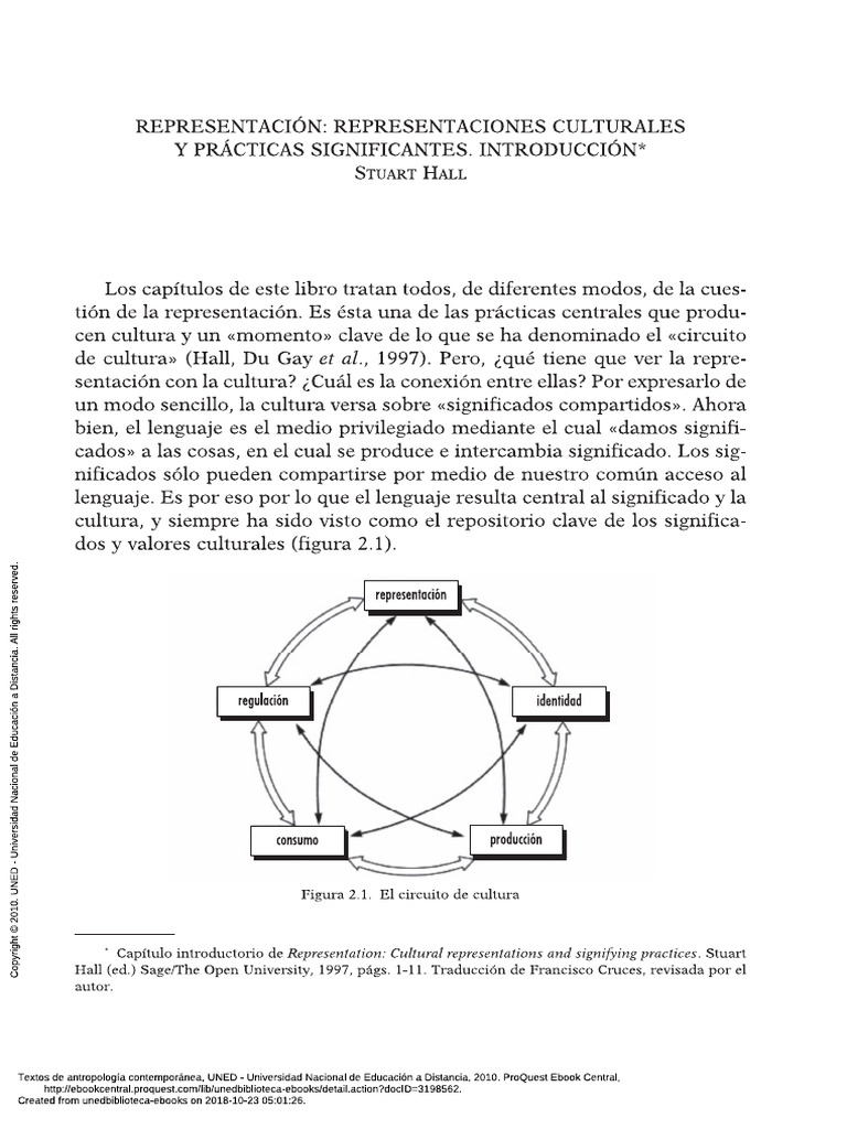 Representación Representaciones Culturales T3 | PDF