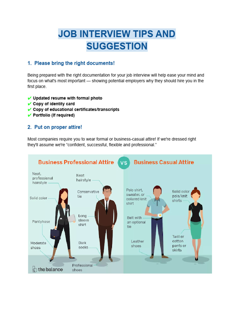 Tips For Offline Interview | PDF