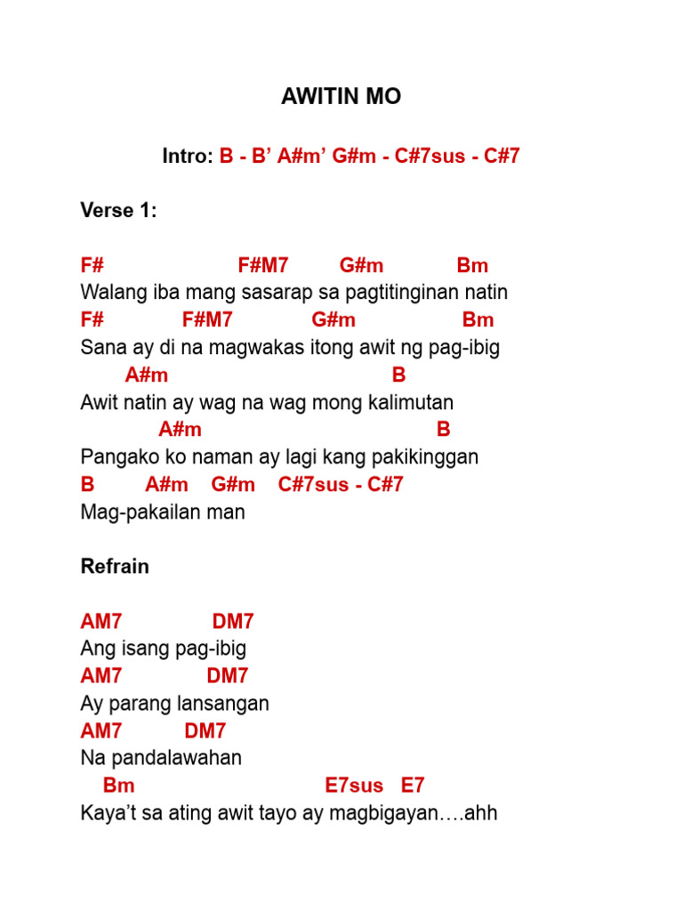 Awitin Mo | PDF
