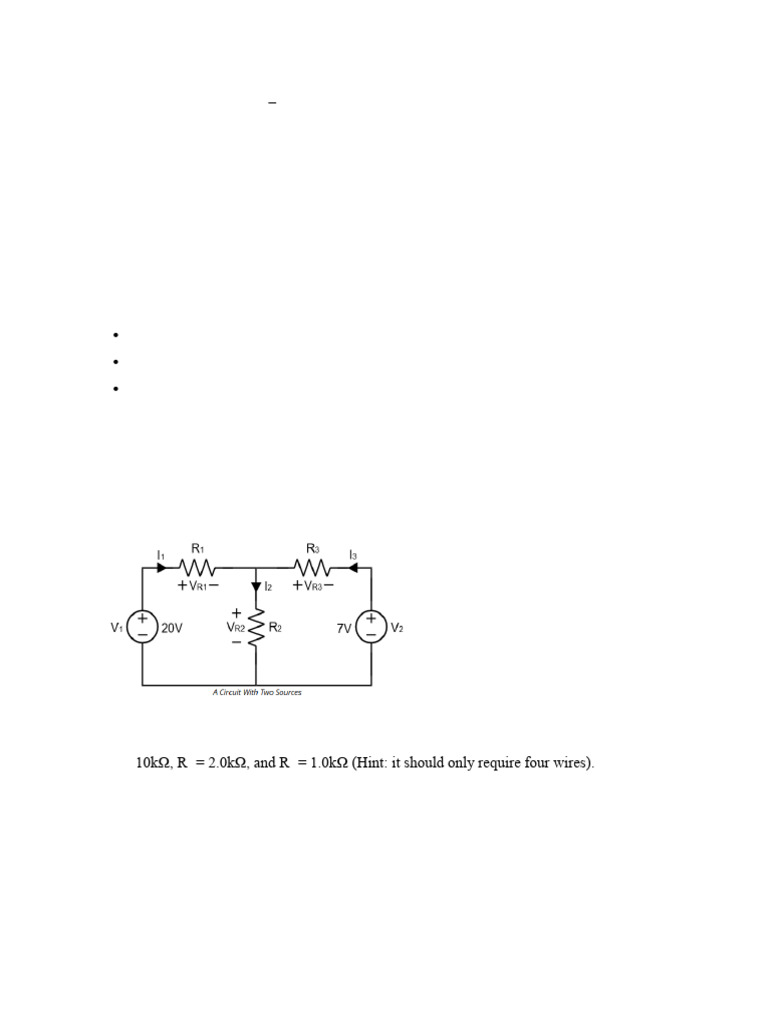 Lab 3 - Lab Superpostion and Source Transformation | PDF