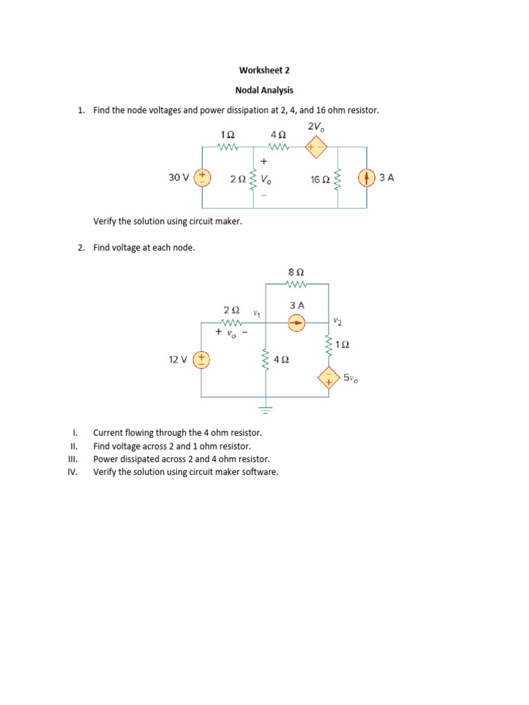 Worksheet 2 | PDF