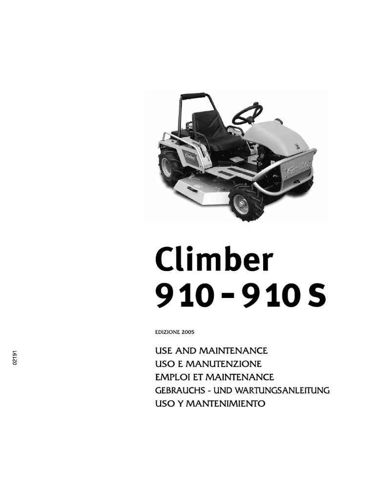 Climber 910 Operator's Manual 2005 | PDF