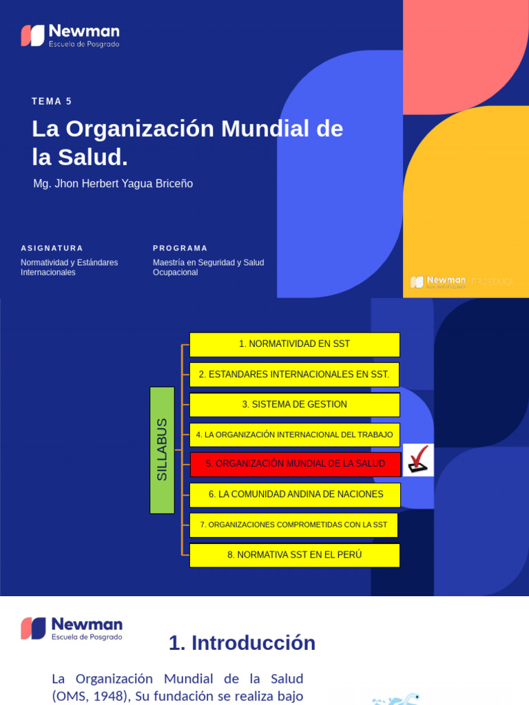 Normatividad y Objetivos de la OMS | PDF | Organización Mundial de la ...