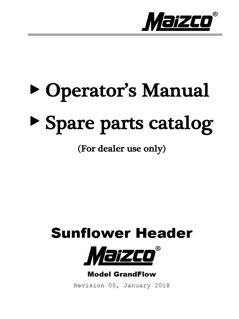 GRANDFLOW MANUAL 2018 - DEALER (ЖАТКИ - 2020Г) | PDF