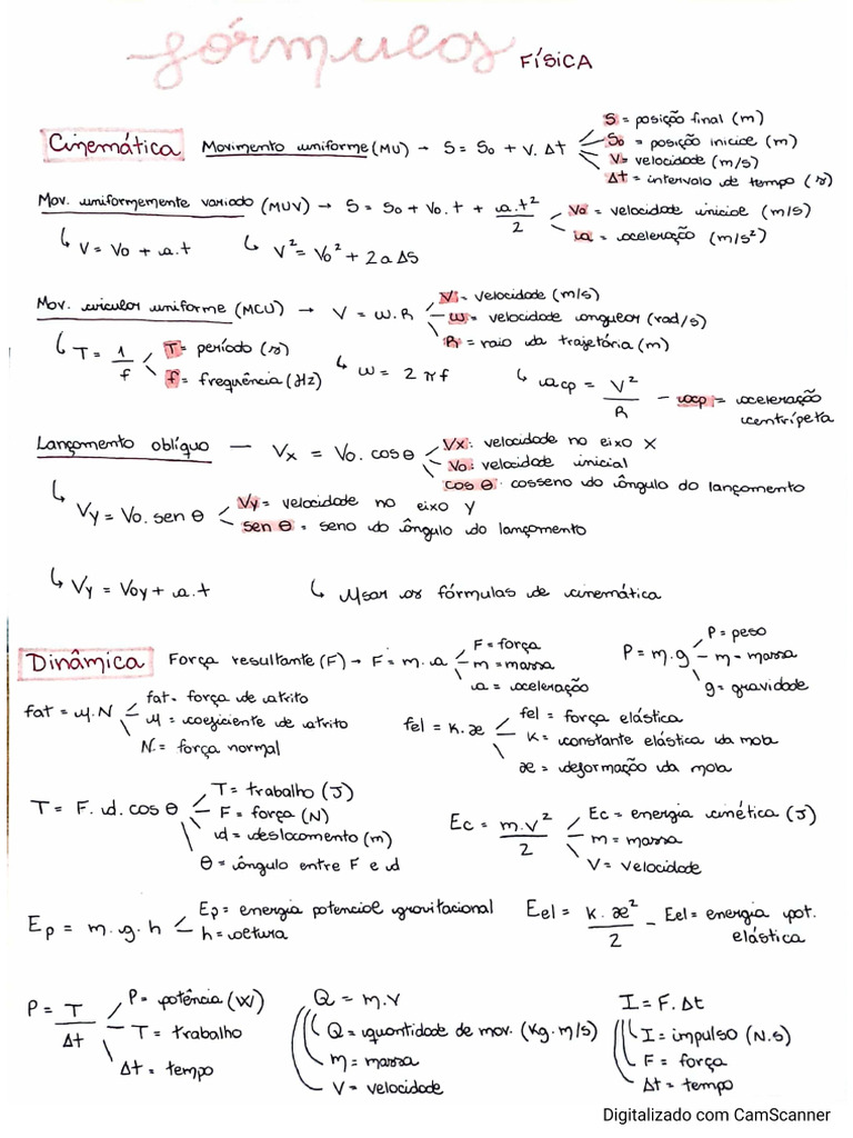 Fórmulas | PDF
