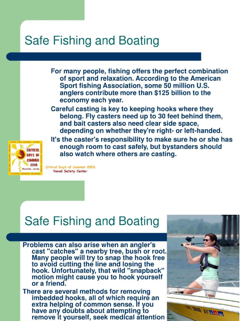 Safe Fishing and Boating | PDF