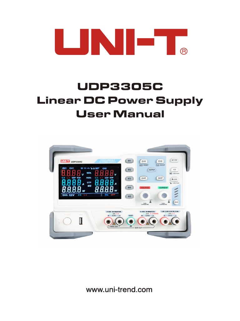 UDP3305C Linear DC Power Supply User's Manual V1.1 | PDF