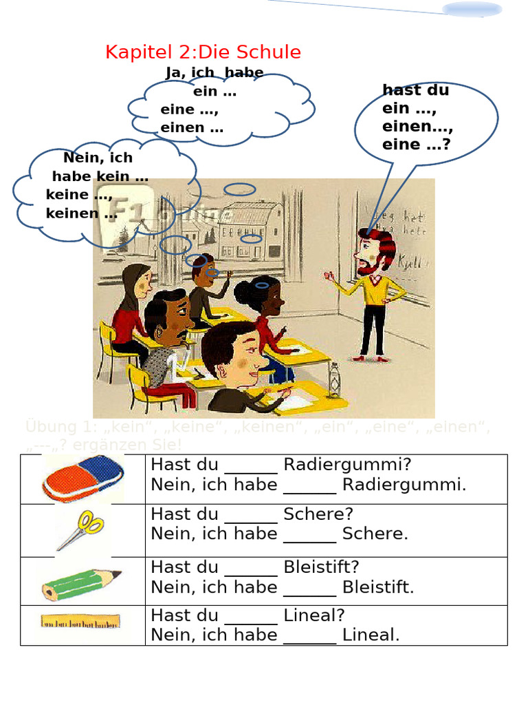 ZUR SCHULE VS IN DIE SCHULE intelligence overview