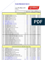 Lista de Precios GOlosinas - Desde 11-05-10