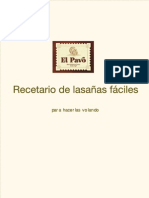 Recetario de Lasanas Faciles Baja