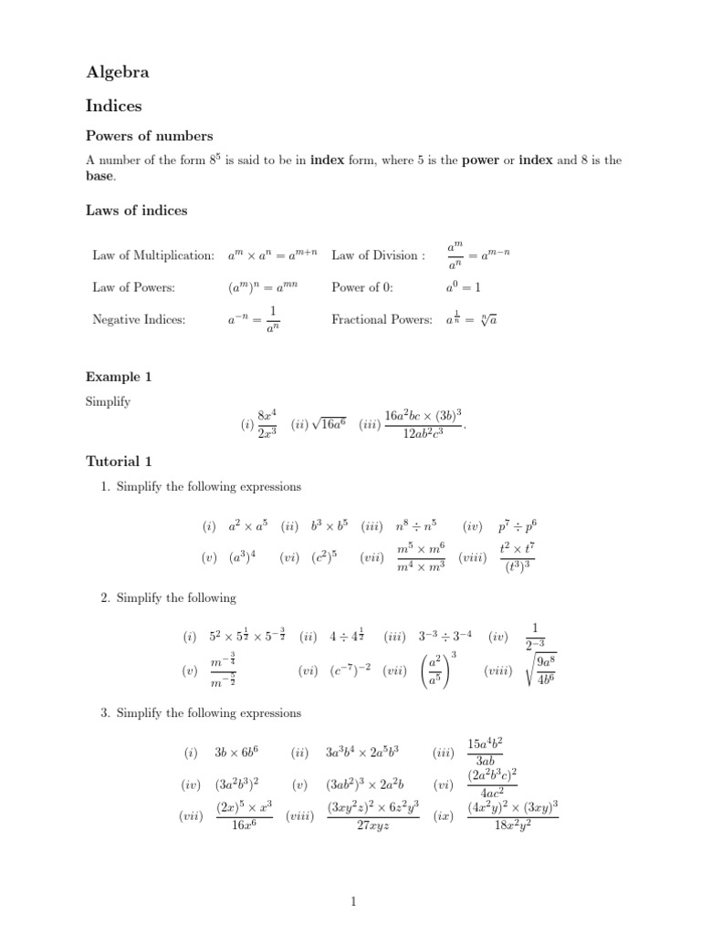 Algebra | PDF