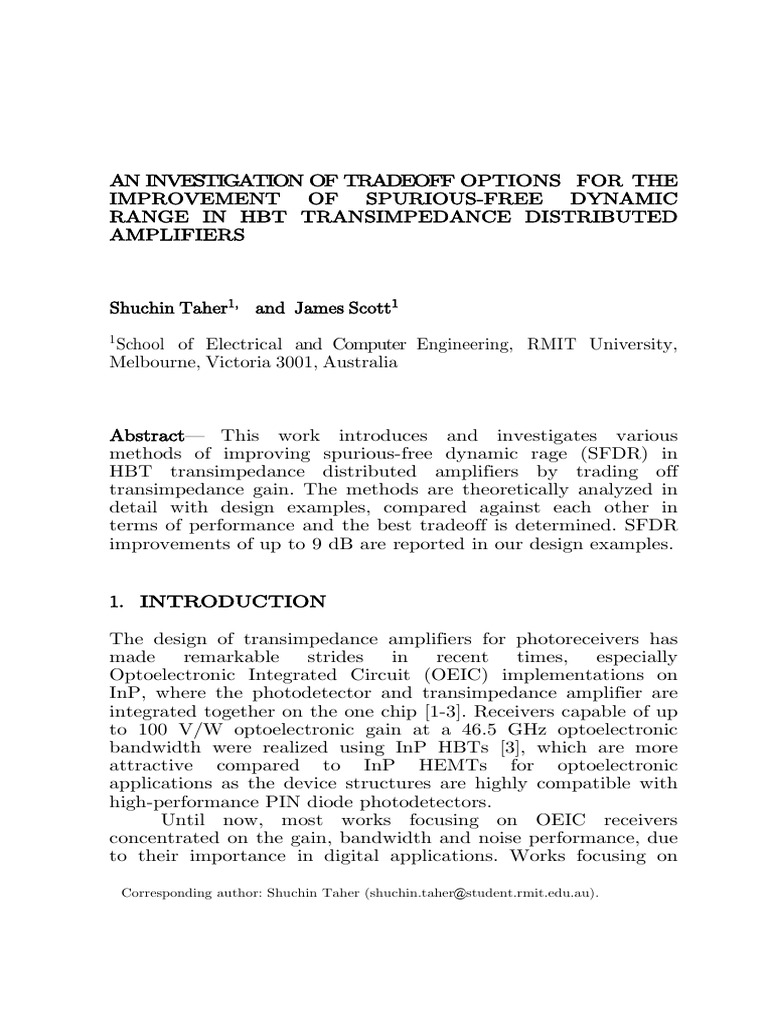 an-investigation-of-tradeoff-options-for-the-improvement-of-spurious
