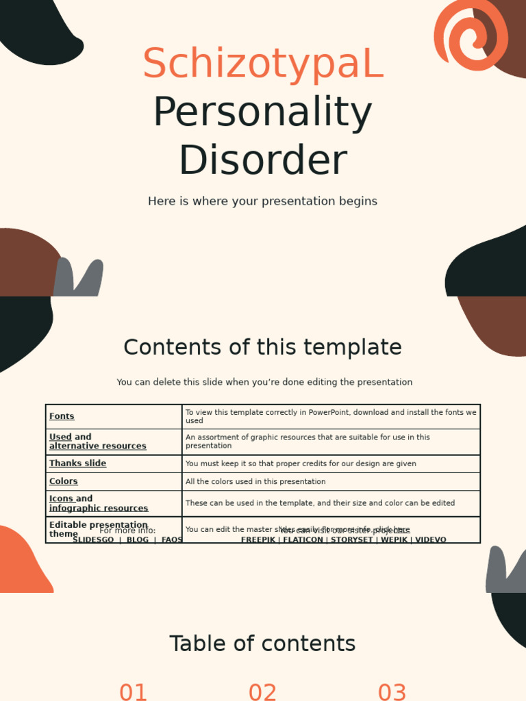Schizotypal Personality Disorder by Slidesgo | PDF