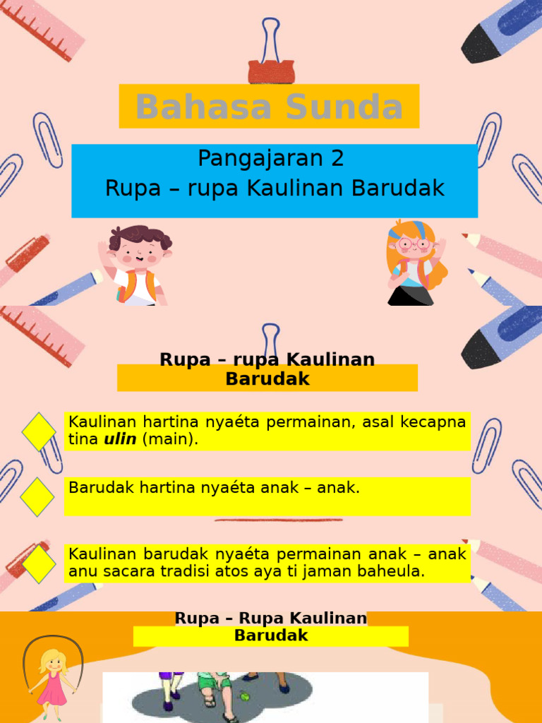 Pangajaran 2 (Rupa - Rupa Kaulinan) | PDF