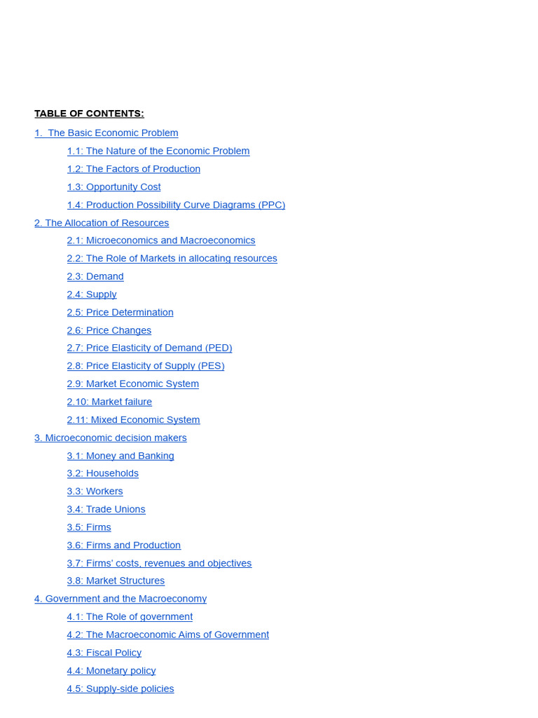 IGCSE Economics Revision Notes 2025 | PDF | Demand | Supply (Economics)