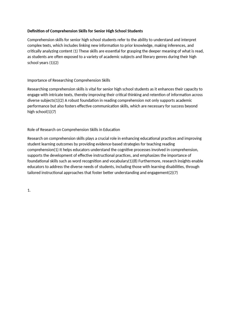 What Is Definition Of Comprehension