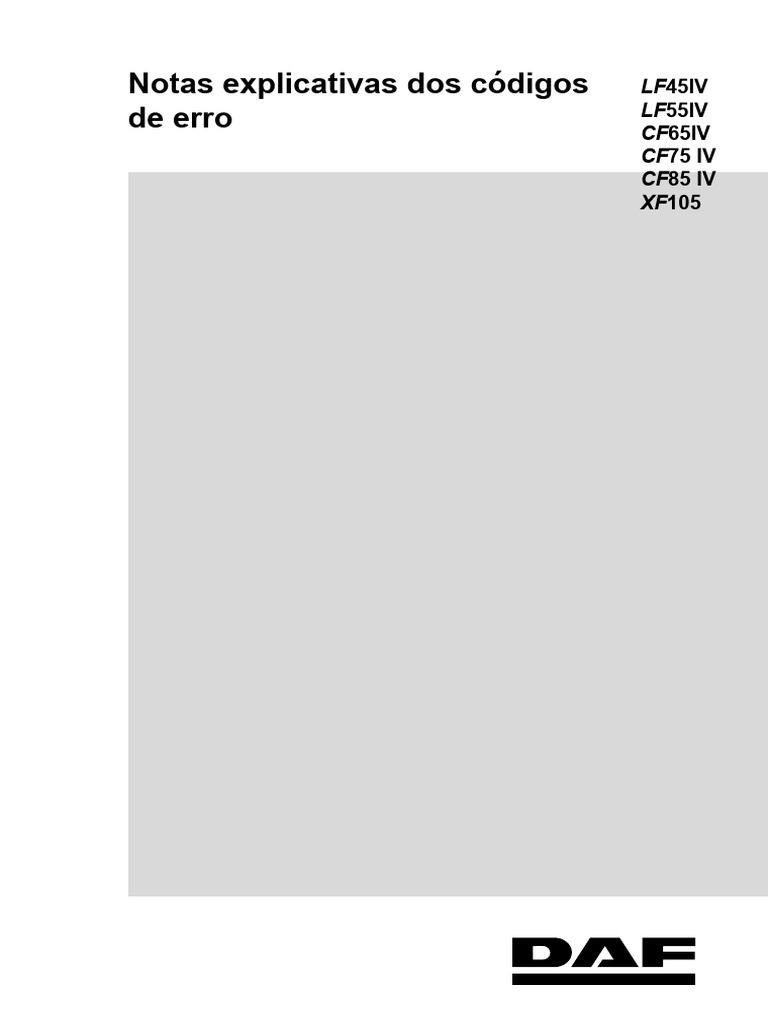Codigos de Falha Daf | PDF