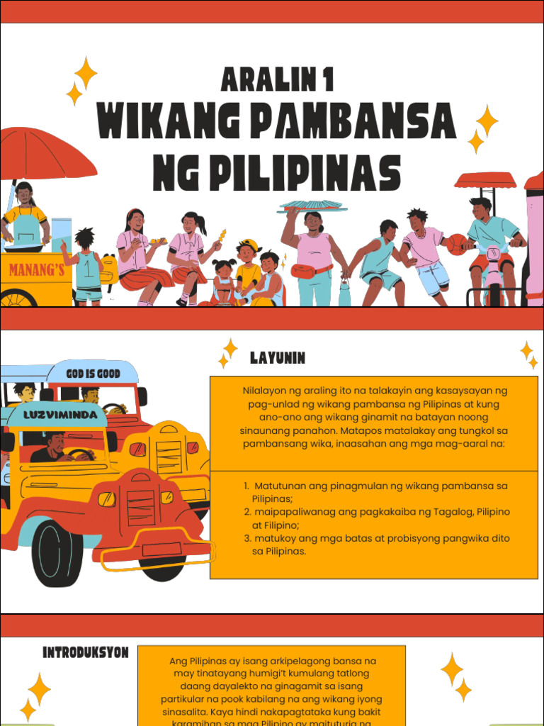 Aralin 1 Wikang Pambansa | PDF